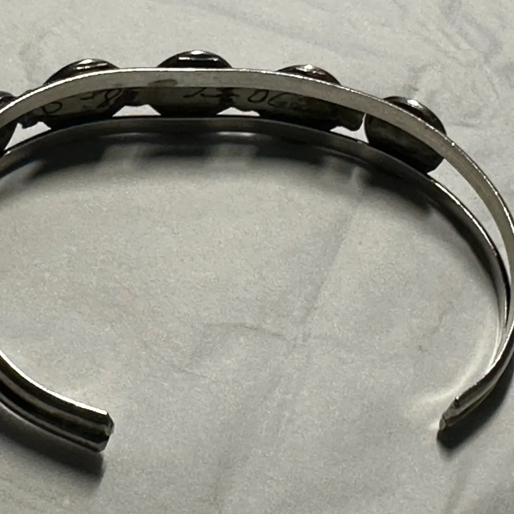 Vintage Native American Silver Turquoise cuff bracelet - Picture 11 of 12